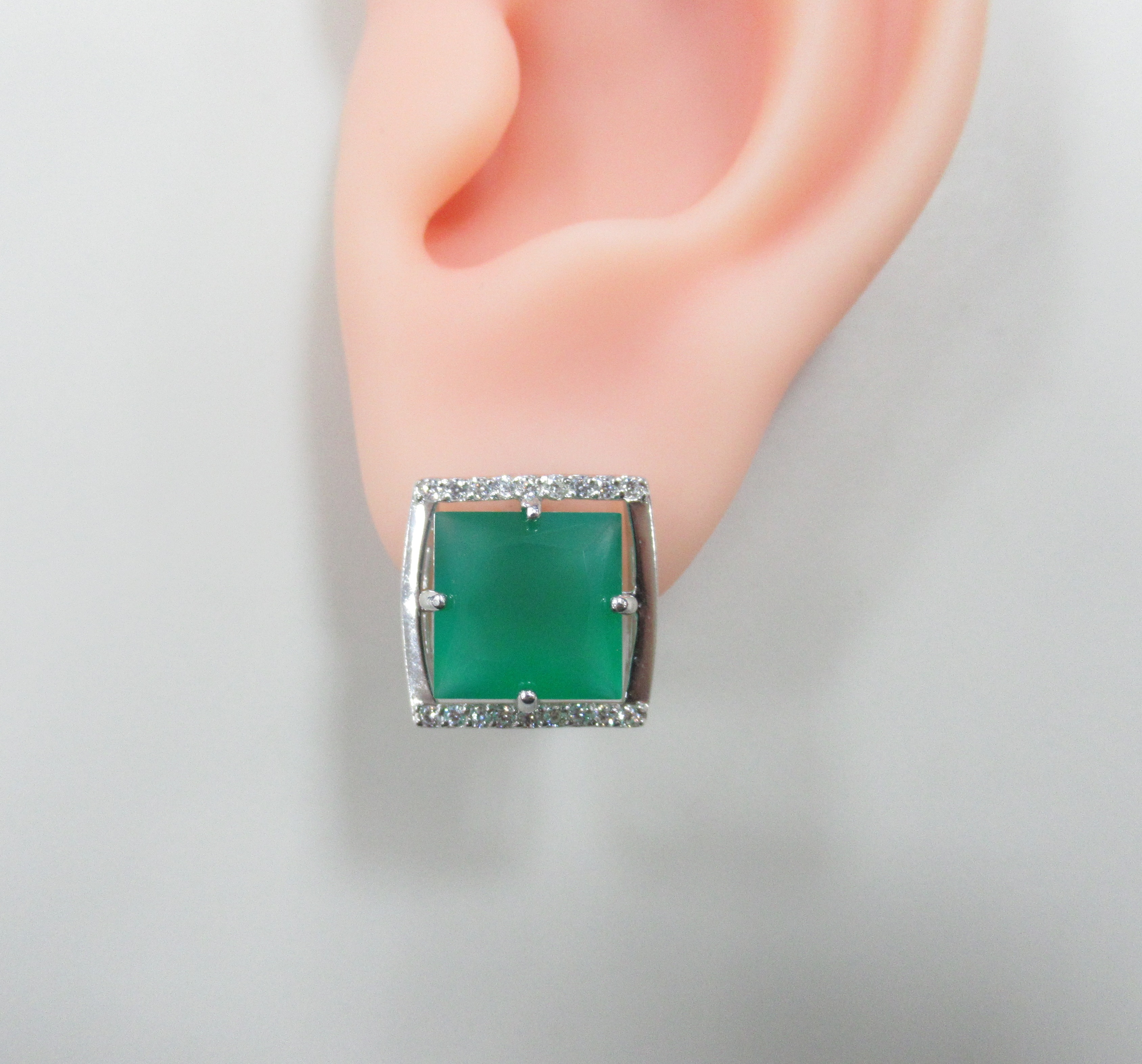 Серебряные серьги с агатами